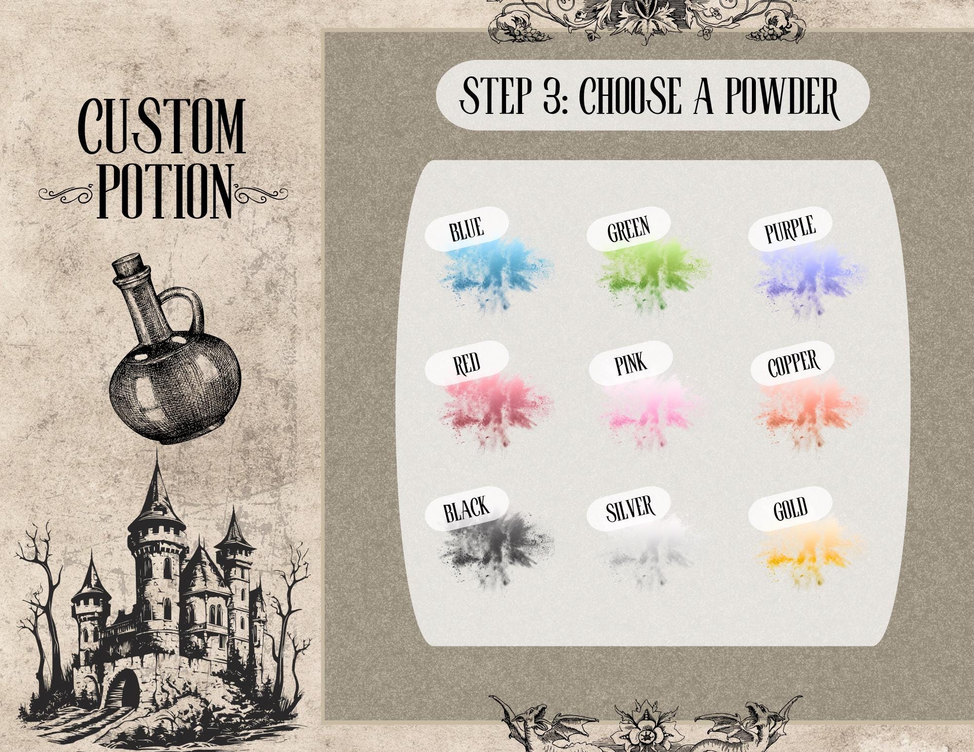 Custom Magic Potion Bottle: Fantasy Apothecary Decor