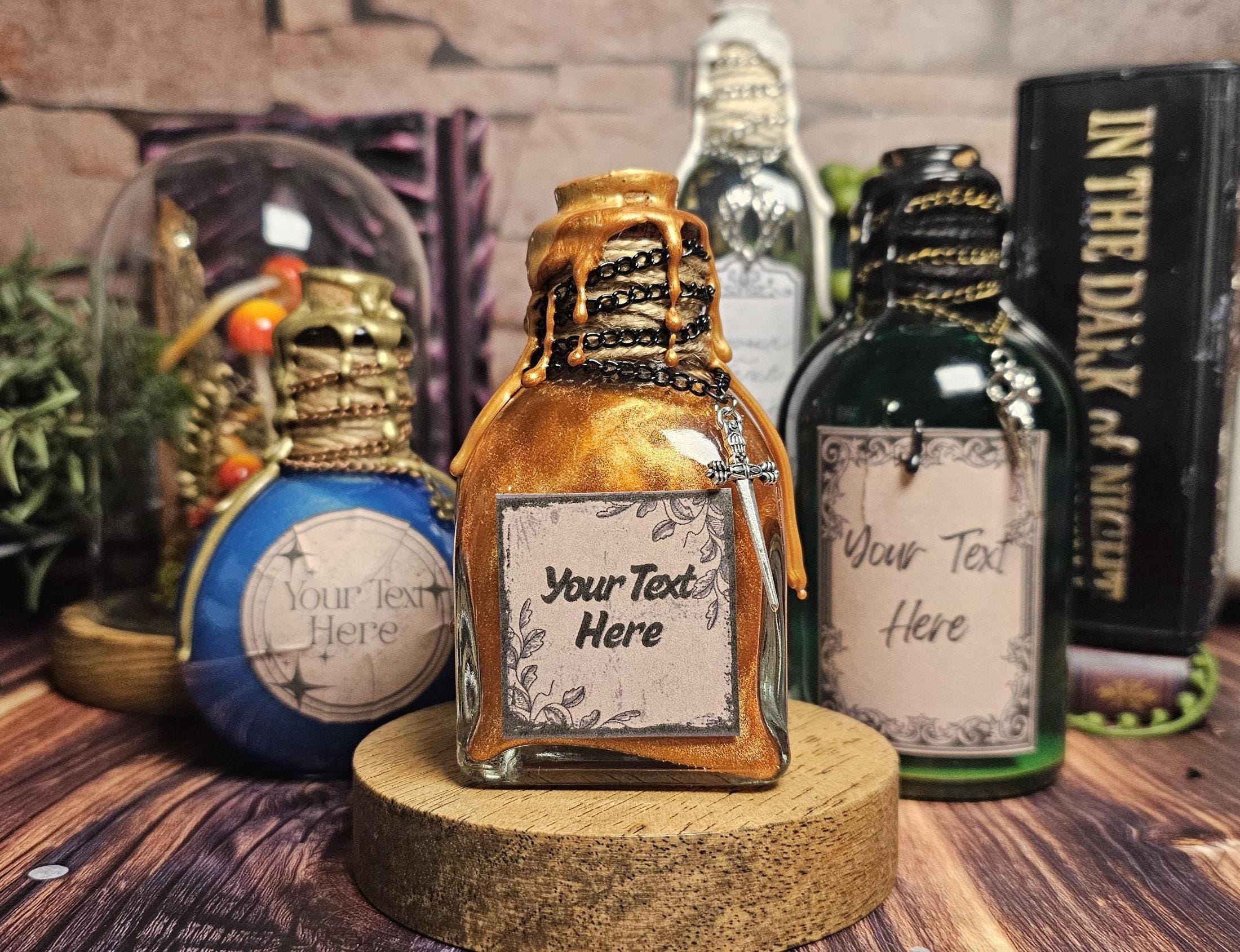 Custom Magic Potion Bottle: Fantasy Apothecary Decor