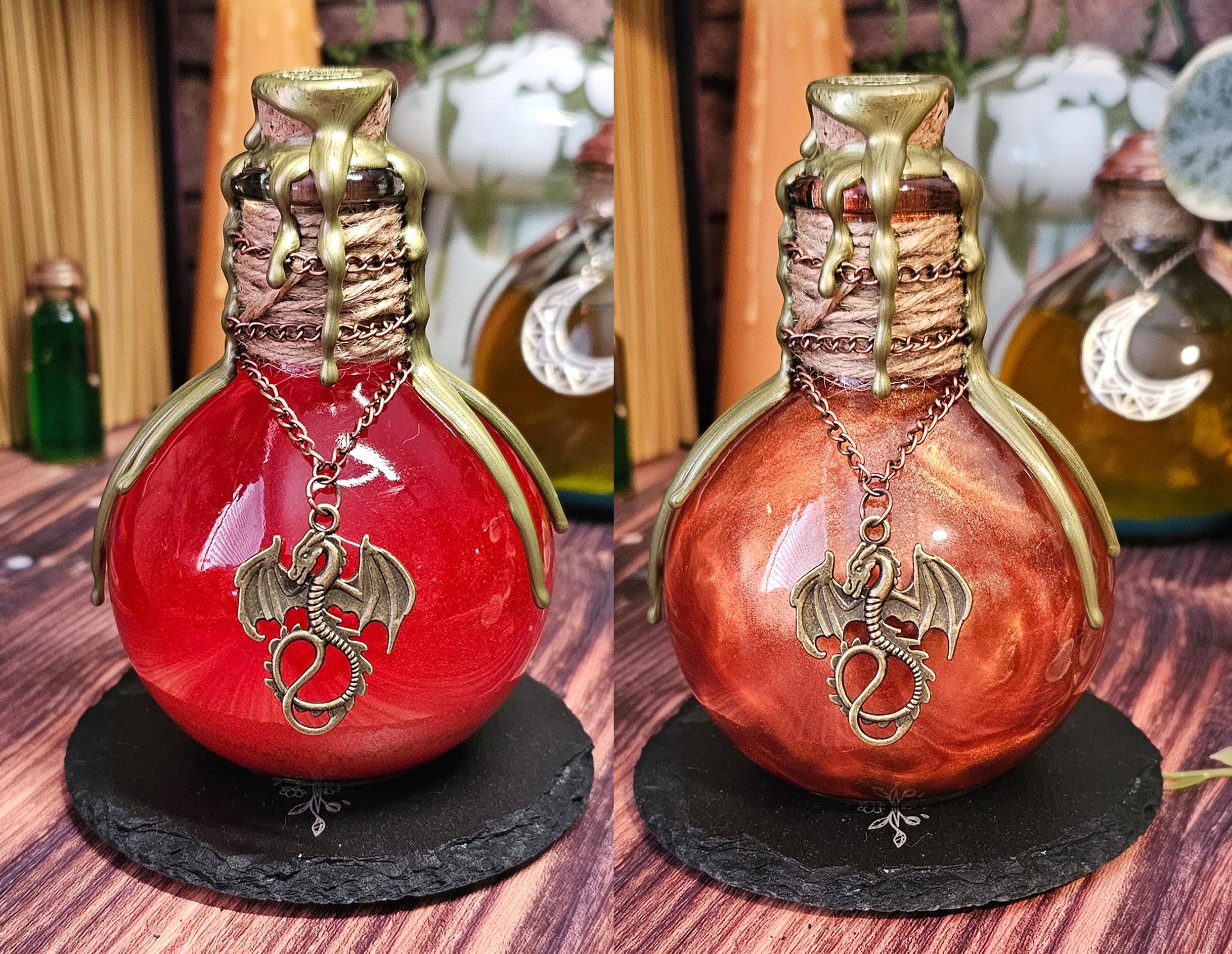 Health Potion: Color Changing Fantasycore Bottle with Charm
