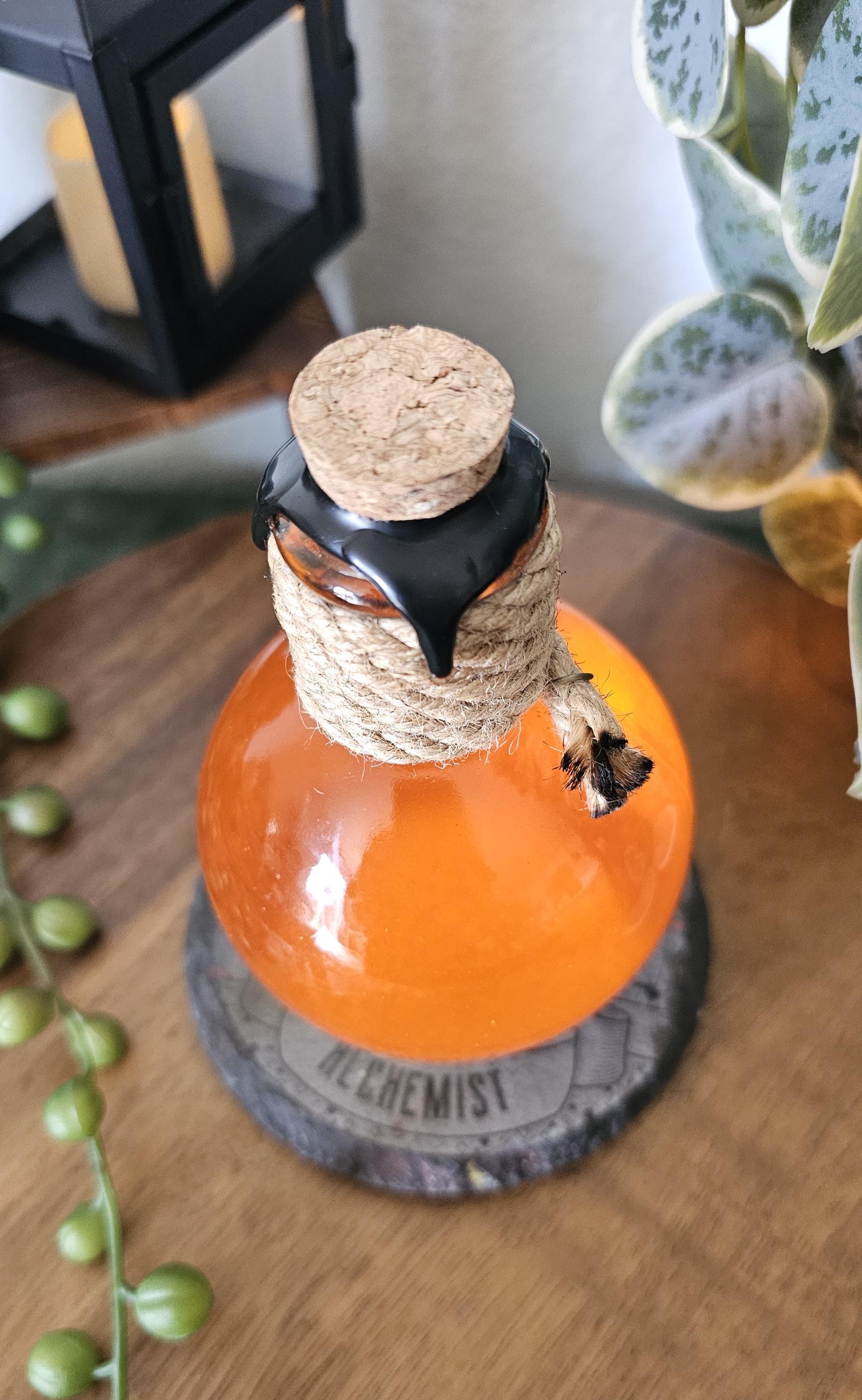 Fireball Magic Potion Bottle | Apothecary Fantasy Decor | DnD Props