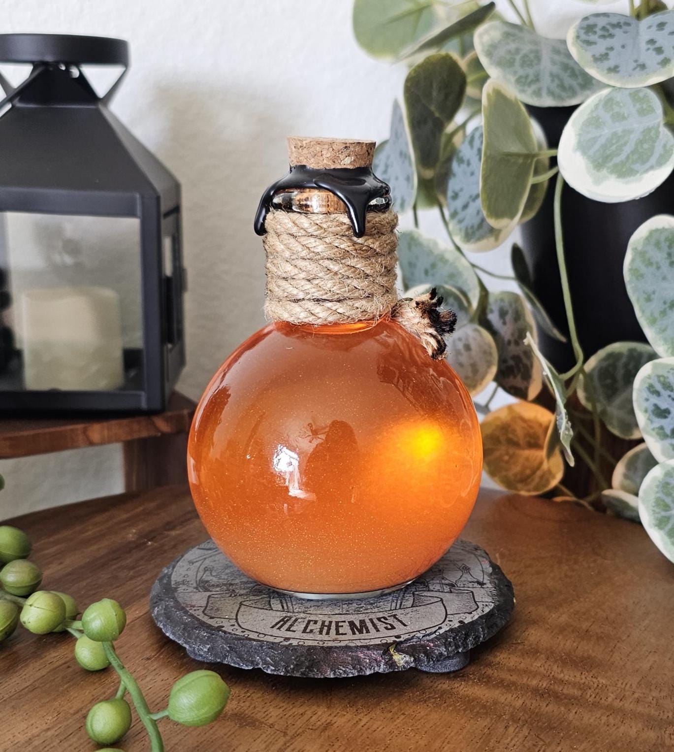 Fireball Magic Potion Bottle | Apothecary Fantasy Decor | DnD Props