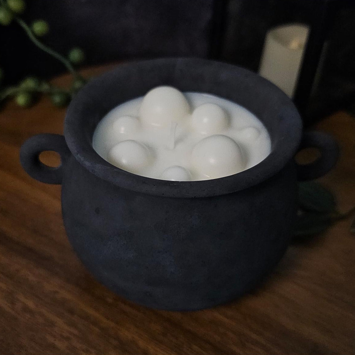Cauldron Witchy Candle | Green Apple Scent | Bubbly Witch Apothecary