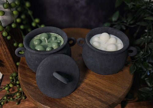 Cauldron Witchy Candle | Green Apple Scent | Bubbly Witch Apothecary
