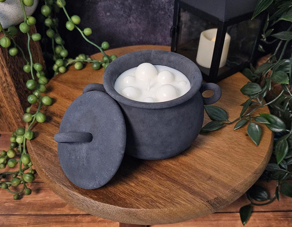 Cauldron Witchy Candle | Green Apple Scent | Bubbly Witch Apothecary