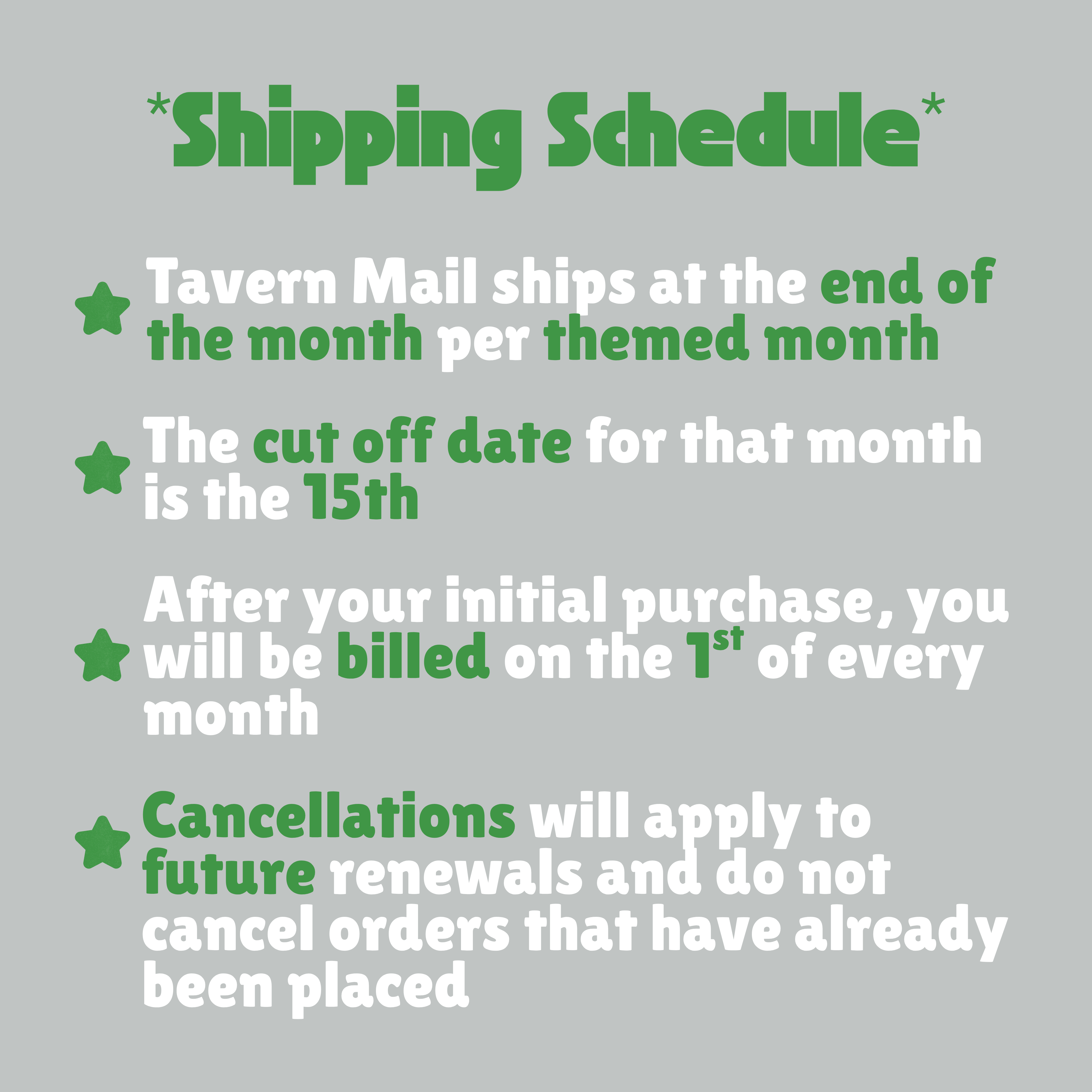 Tavern Mail - Subscription Box